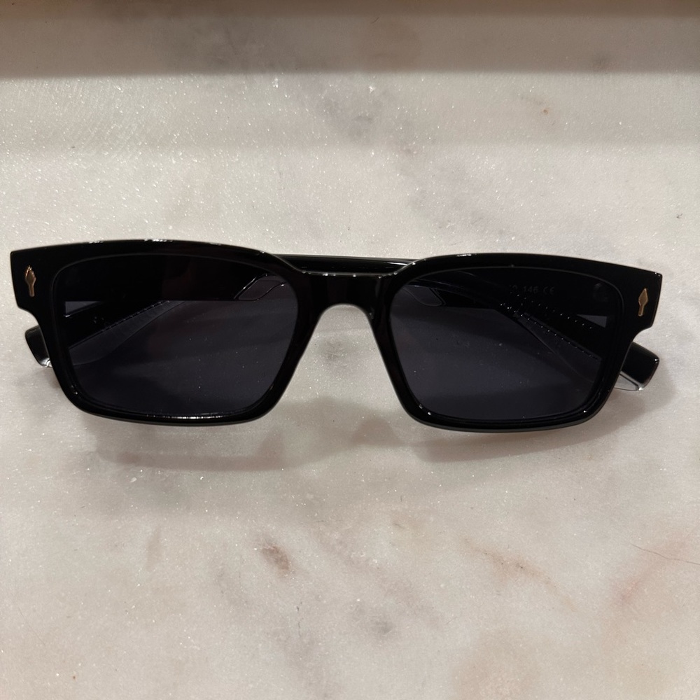 Rectangular Black 90s Sunglasses
